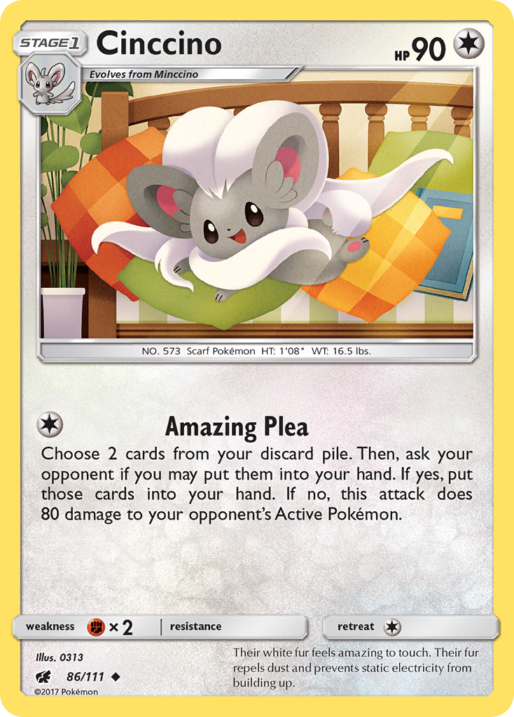 Cinccino (86/111) - Crimson Invasion Pokémon Card