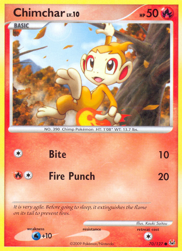 Chimchar (70/127) - Platinum Pokémon Card