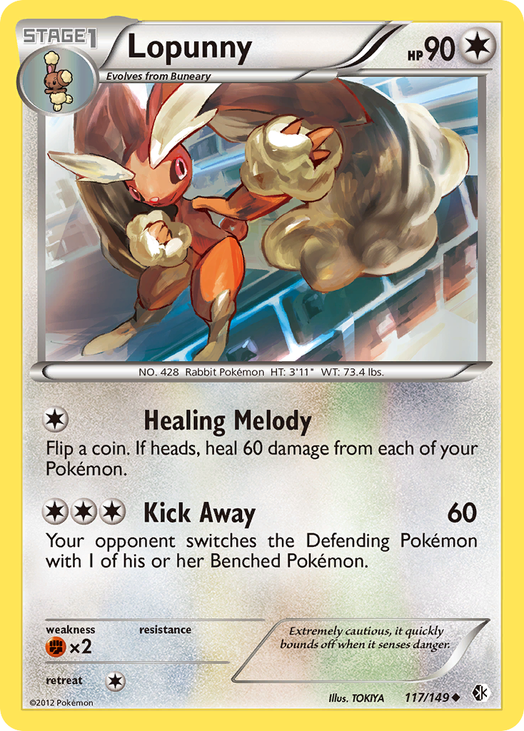 Lopunny (117/149) - Boundaries Crossed Pokémon Card