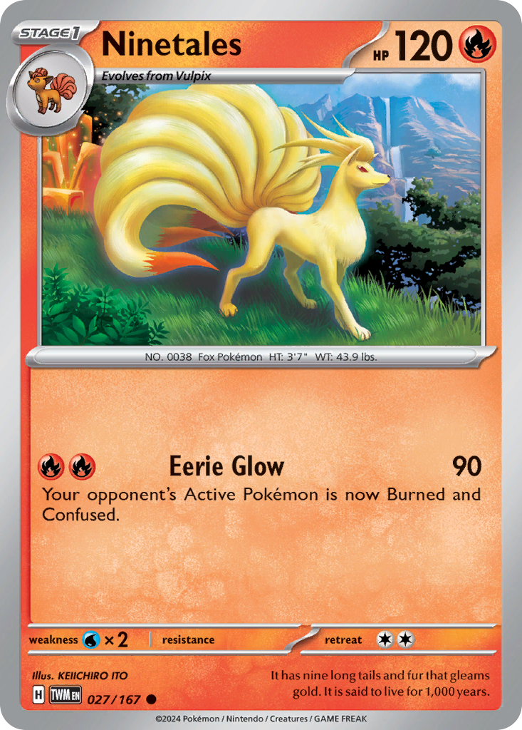 Ninetales (27/167) - Twilight Masquerade Pokémon Card