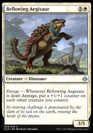 Bellowing Aegisaur (Ixalan) Trading Card