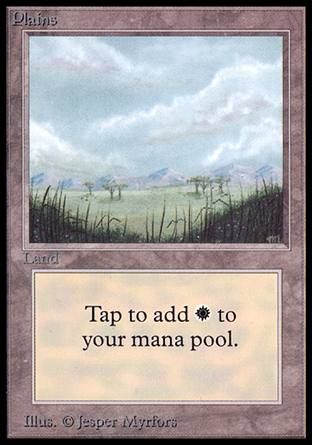 Plains (Trees) (Alpha) Trading Card