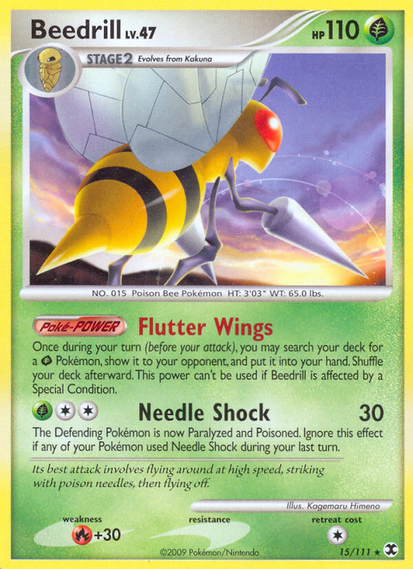 Beedrill (15/111) - Rising Rivals Pokémon Card