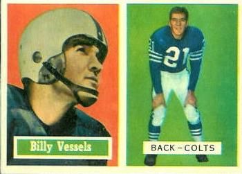 Billy Vessels 1957 Topps #29 Sports Card