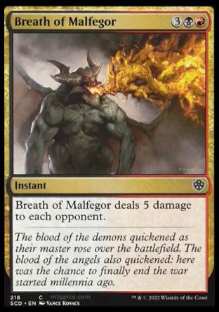 Breath of Malfegor (Starter Commander Decks) Trading Card