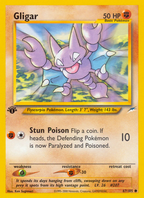 Gligar (67/105) - Neo Destiny Pokémon Card