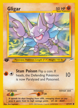 Gligar (67/105) - Neo Destiny (1st Edition)