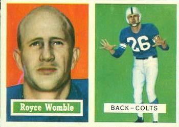 Royce Womble 1957 Topps #86 Sports Card