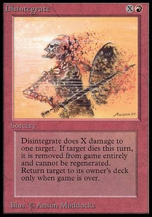 Disintegrate (Beta) Trading Card