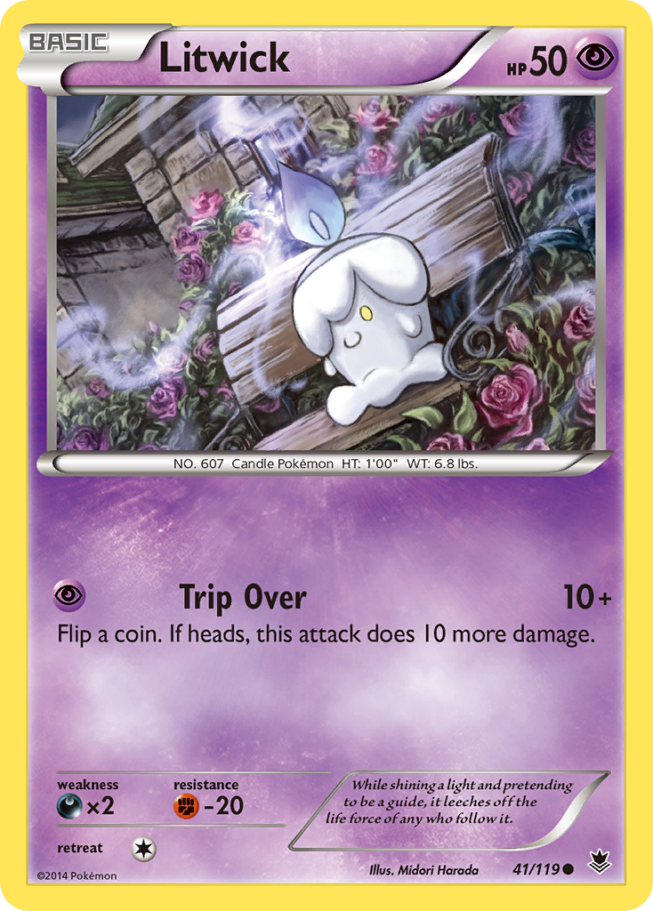 Litwick (41/119) - Phantom Forces Pokémon Card