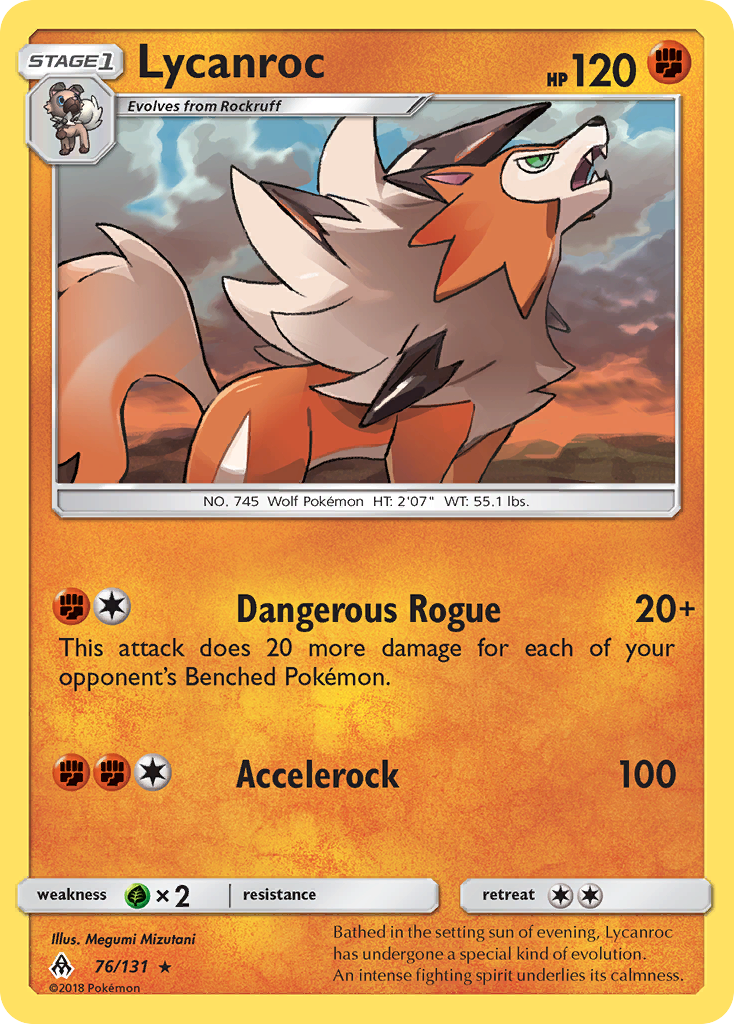 Lycanroc (76/131) - Forbidden Light Pokémon Card