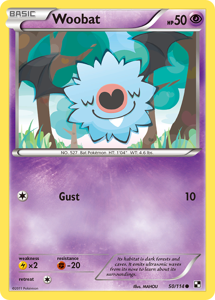 Woobat (50/114) - Black & White Pokémon Card