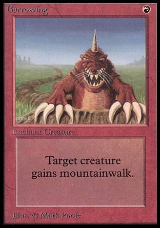 Burrowing (Beta) Trading Card