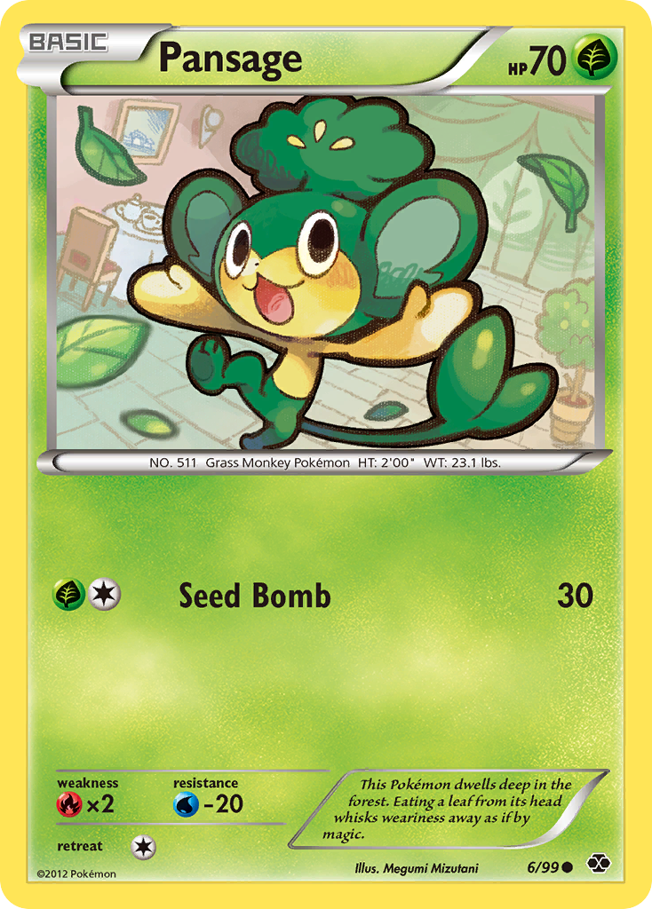 Pansage (6/99) - Next Destinies Pokémon Card