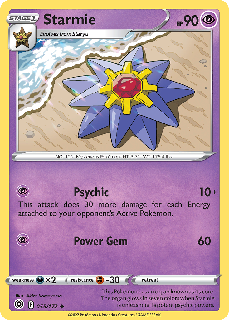 Starmie (55/172) - Brilliant Stars Pokémon Card