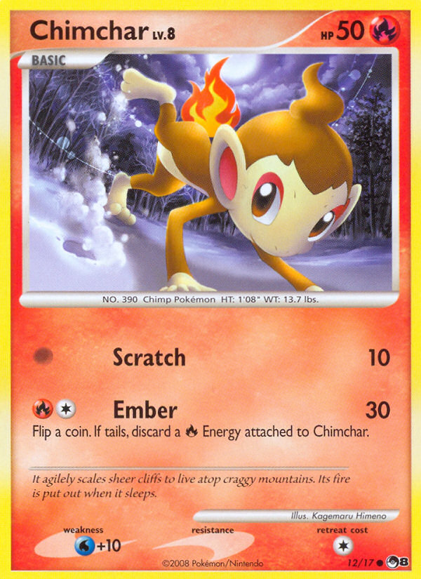 Chimchar (12/17) - POP Series 8 Pokémon Card