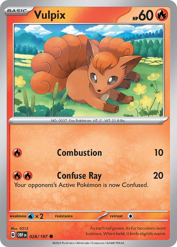 Vulpix (28/197) - Obsidian Flames Pokémon Card