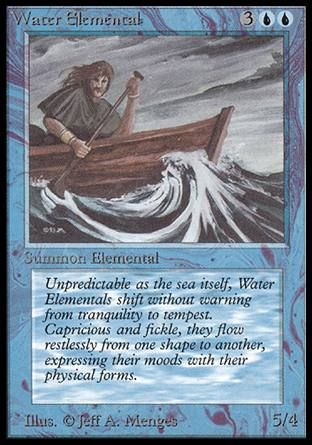 Water Elemental (Alpha) Trading Card