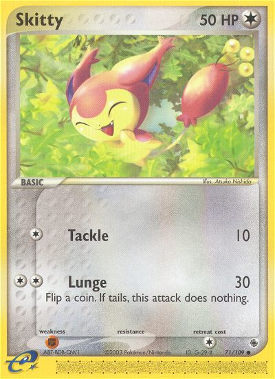 Skitty (71/109) - Ruby & Sapphire Pokémon Card