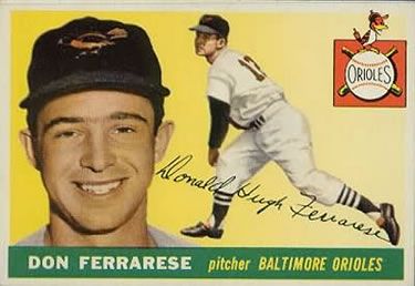 Don Ferrarese 1955 Topps #185 Sports Card