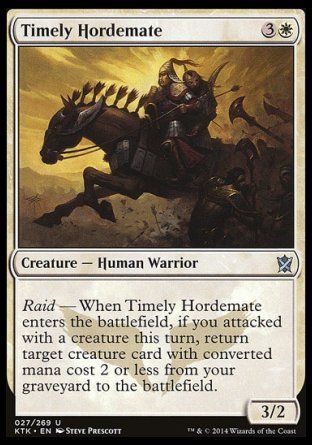 Timely Hordemate (Khans of Tarkir) Trading Card