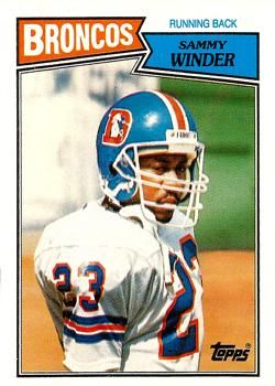 Sammy Winder 1987 Topps #33 Sports Card