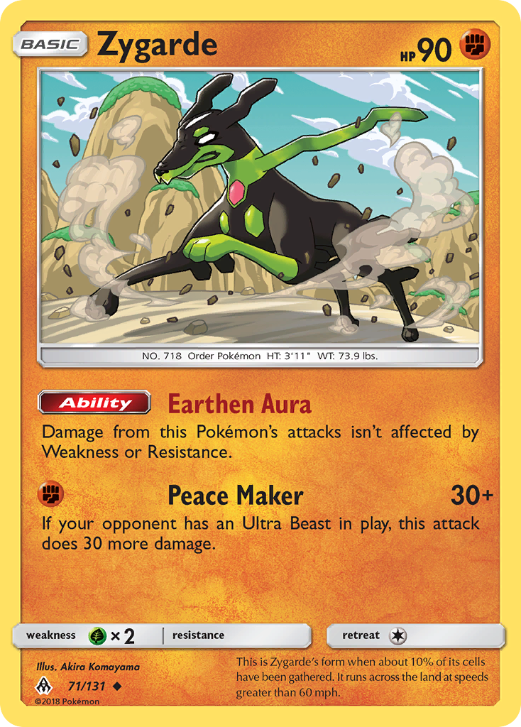 Zygarde (71/131) - Forbidden Light Pokémon Card