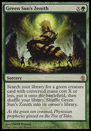 Green Sun's Zenith (Mirrodin Besieged) Trading Card