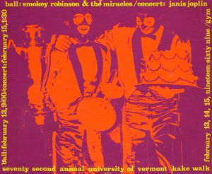 Smokey Robinson & Janis Joplin University of Vermont 1969