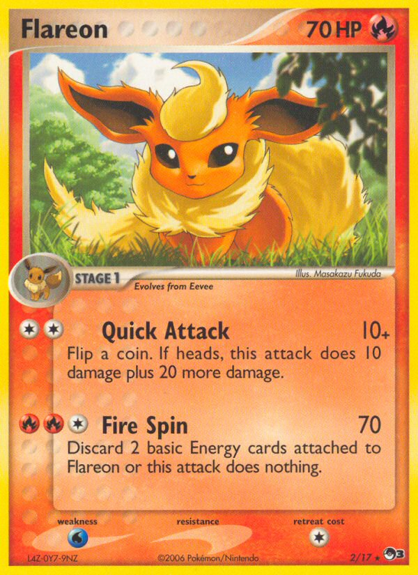 Flareon (2/17) - POP Series 3 Pokémon Card