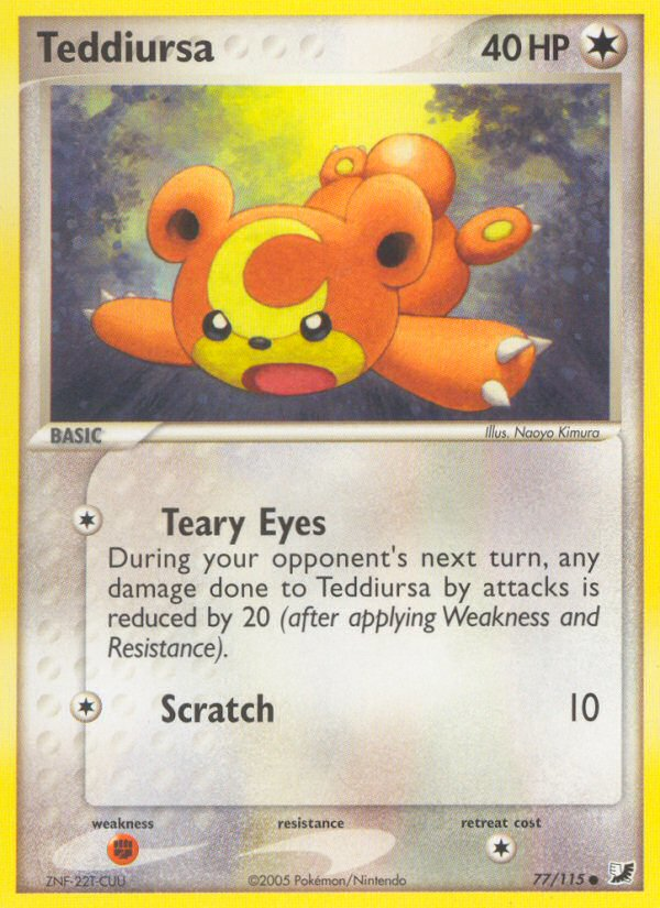 Teddiursa (77/115) - Unseen Forces Pokémon Card