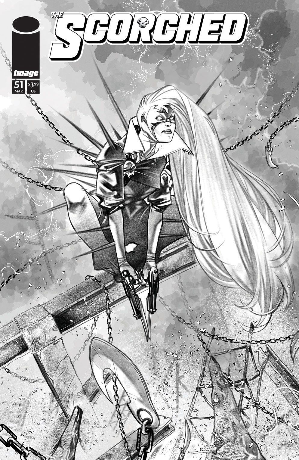 Scorched #51 (Cvr B Ig Guara B&W Variant) Comic