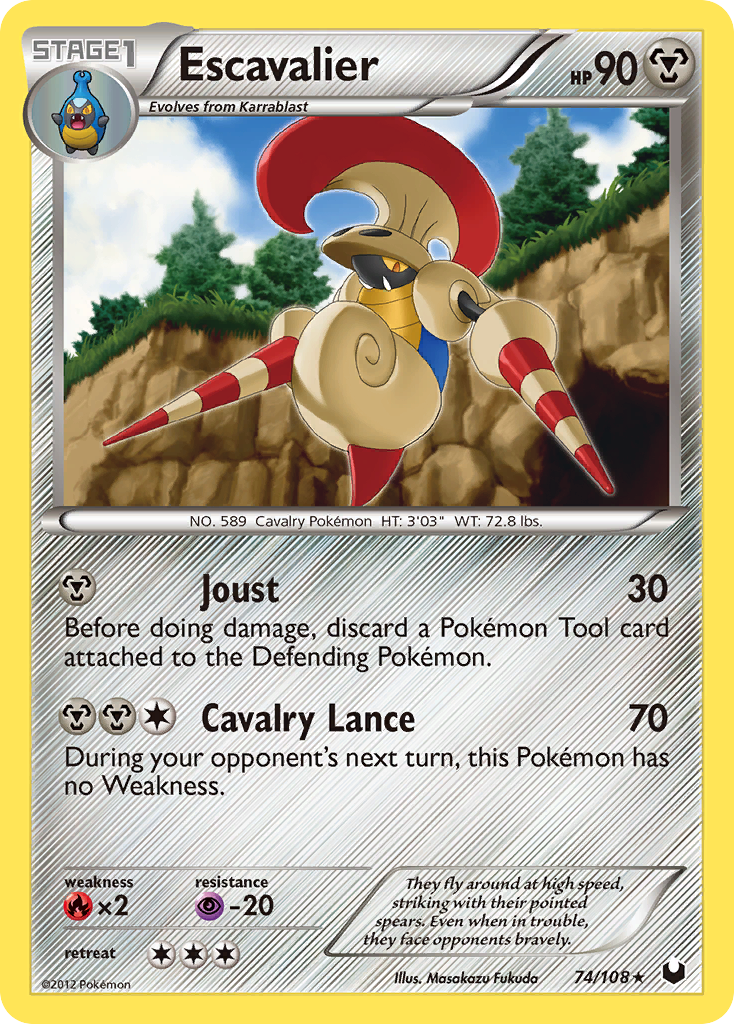 Escavalier (74/108) - Dark Explorers Pokémon Card