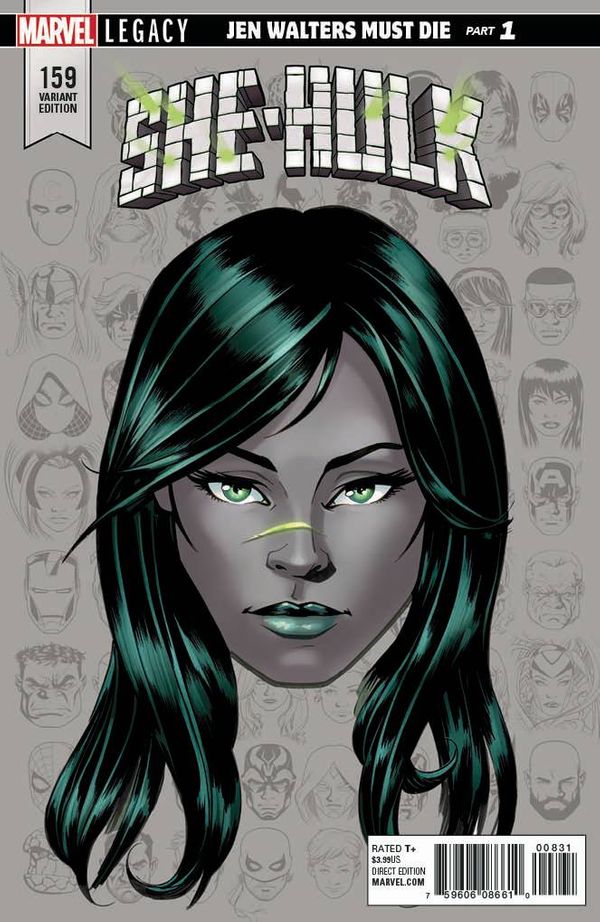 She-hulk #159 (Mckone Legacy Headshot Variant Leg)