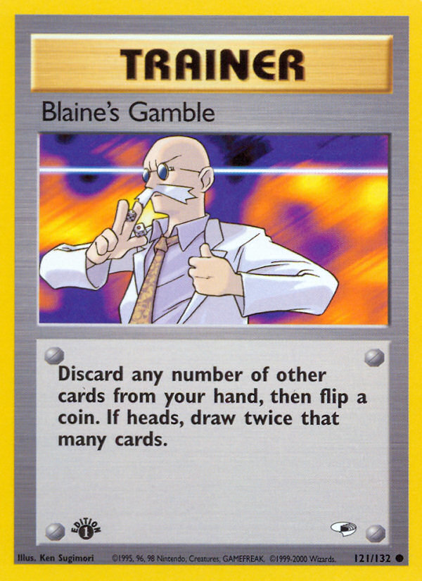 Blaine's Gamble (Trainer) (121/132) - Gym Heroes (1st Edition) Pokémon Card