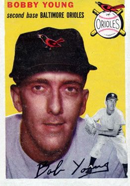 Bobby Young 1954 Topps #8 Sports Card