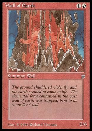 Wall of Earth (Legends) Trading Card