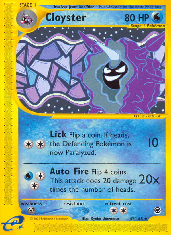 Cloyster (42/165) - Expedition Base Set Pokémon Card