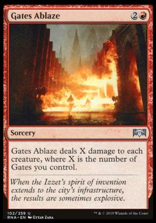 Gates Ablaze (Ravnica Allegiance) Trading Card