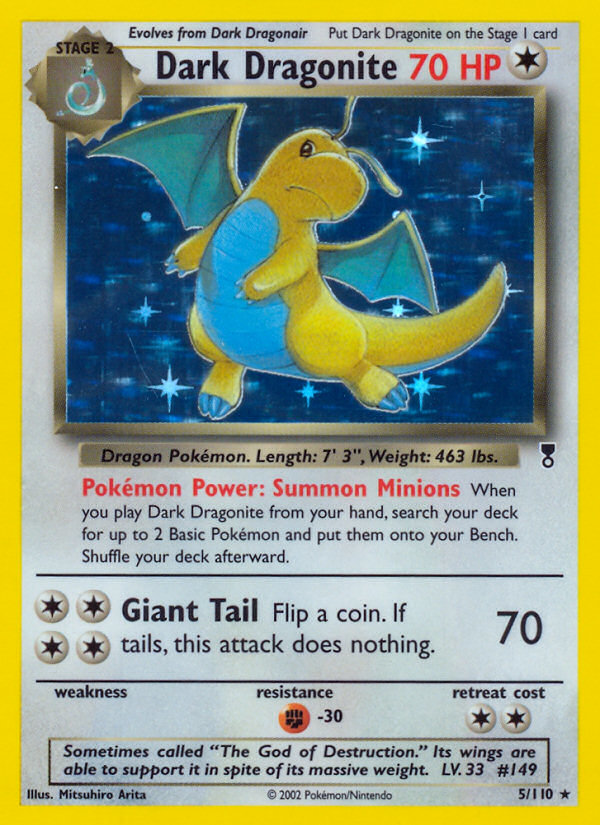 Dark Dragonite (5/110) - Legendary Collection Pokémon Card