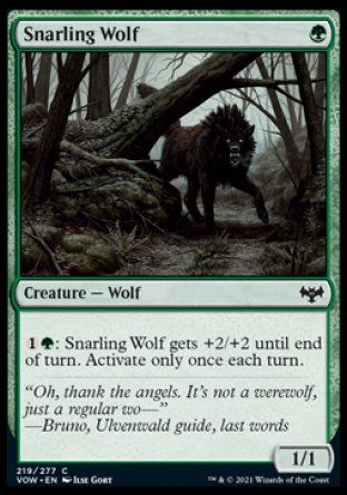 Snarling Wolf (Innistrad: Crimson Vow) Trading Card