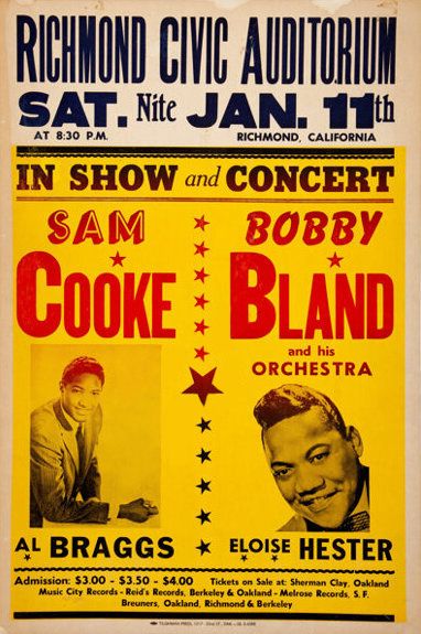 AOR-1.64 Sam Cooke Richmond Civic Auditorium 1964 Concert Poster