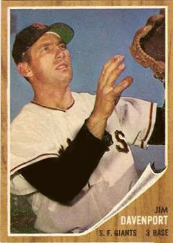 Jim Davenport 1962 Topps #9 Sports Card
