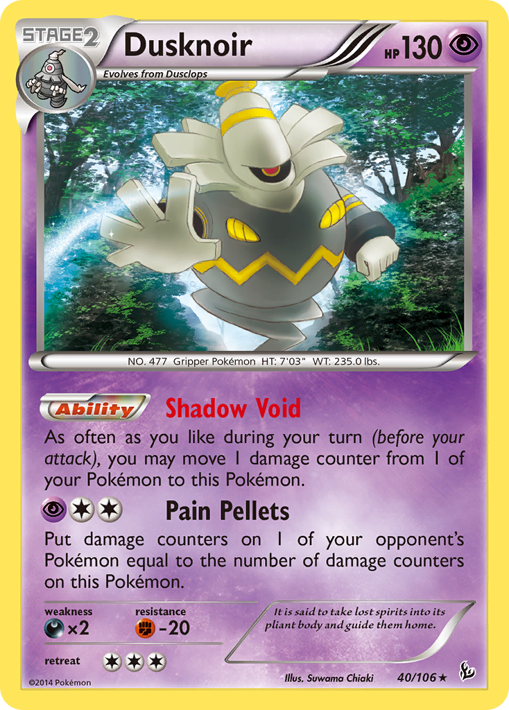 Dusknoir (40/106) - Flashfire Pokémon Card