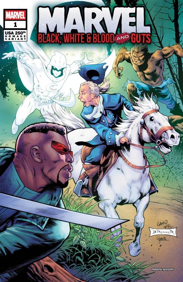 Marvel: Black, White & Blood And Guts #1 (Greg Land 250th Homage Variant) Comic