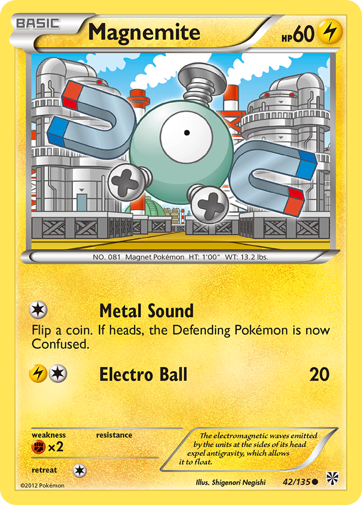 Magnemite (42/135) - Plasma Storm Pokémon Card