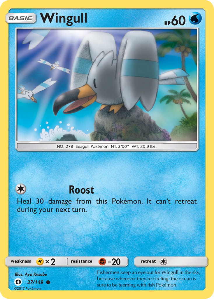 Wingull (37/149) - Sun & Moon Pokémon Card