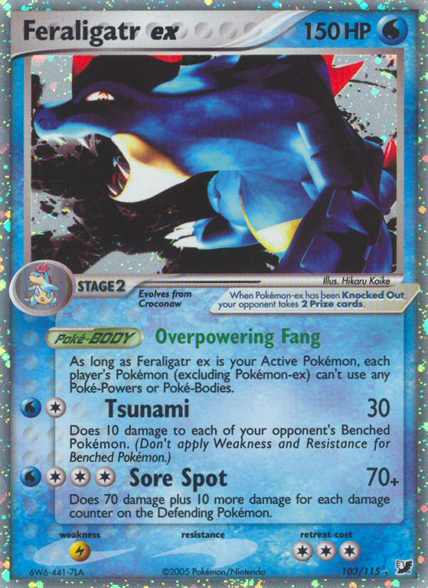 Feraligatr ex (103/115) - Unseen Forces Pokémon Card