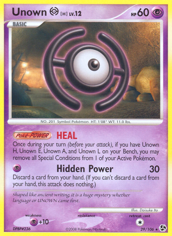 Unown [H] (29/106) - Great Encounters Pokémon Card