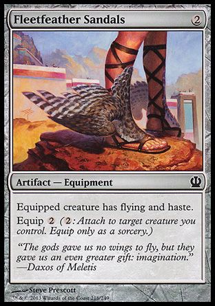 Fleetfeather Sandals (Theros) Trading Card